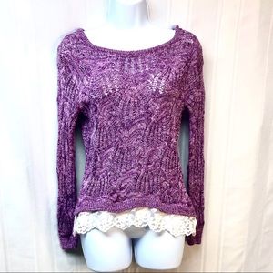 Inc purple sweater M/L